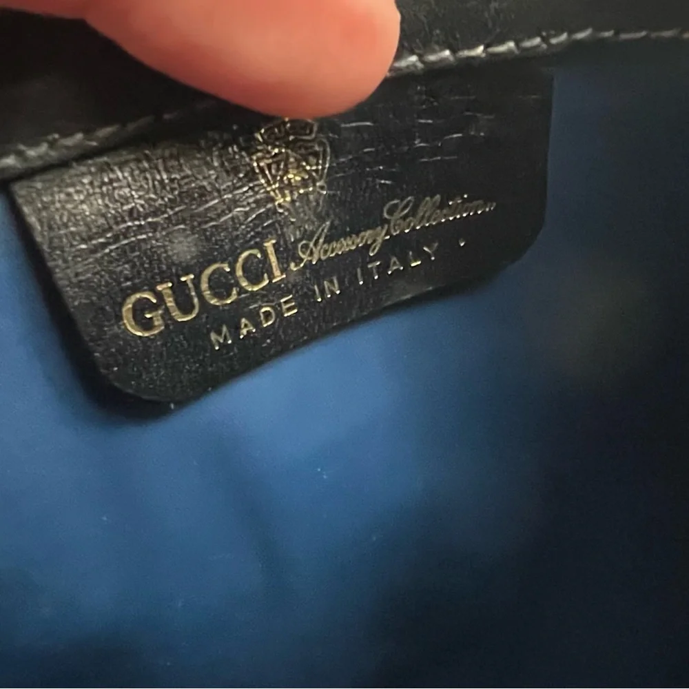 Gucci canvas sherry line navy clutch - Picture 9 of 16